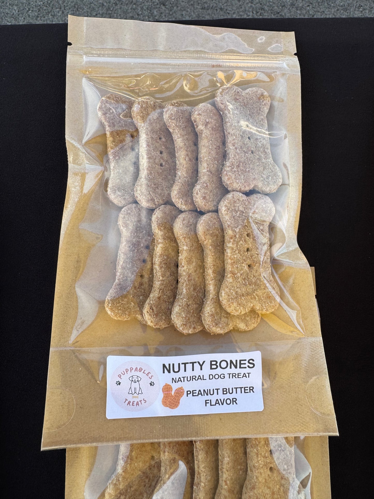 Nutty Bones - 2” Medium peanut butter flavor