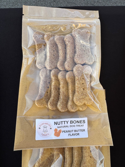 Nutty Bones - 2” Medium peanut butter flavor