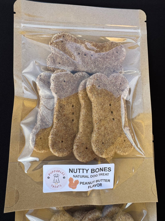Nutty Bones - 3” Large peanut butter flavor